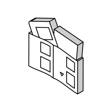 Tutorial book isometric icon vector illustration Stock Illustration