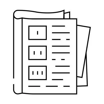 Tutorial book line icon vector illustration Stock Illustration