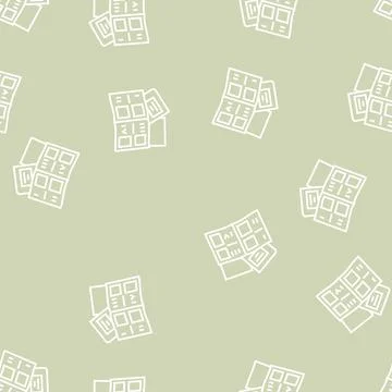 Tutorial book line seamless pattern Stock Illustration