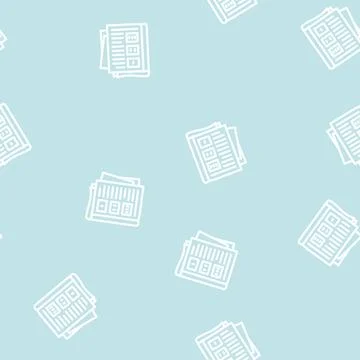 Tutorial book line vector seamless pattern Illustrazione stock