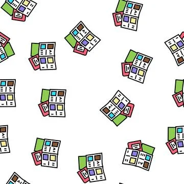 Tutorial book vector seamless pattern Illustrazione stock