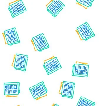 Tutorial book vector seamless pattern Stock Illustration