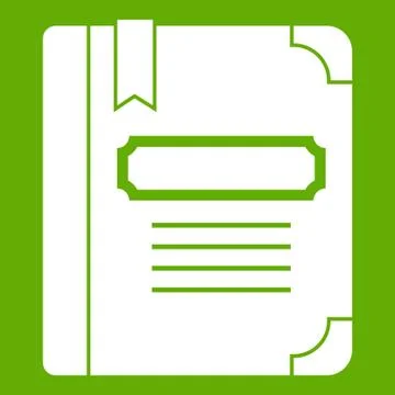 Tutorial with bookmark icon green Stock Illustration