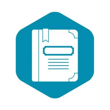 Tutorial with bookmark icon, simple style Illustrazione stock