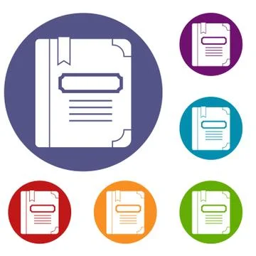 Tutorial with bookmark icons set イラスト素材