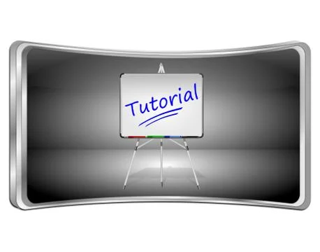 Tutorial Button - 3D illustration Stock Illustration