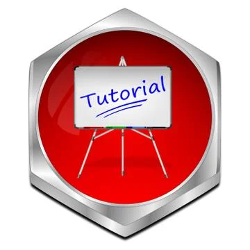 Tutorial Button - 3D illustration Stock Illustration