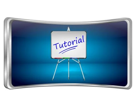 Tutorial Button - 3D illustration Stock Illustration