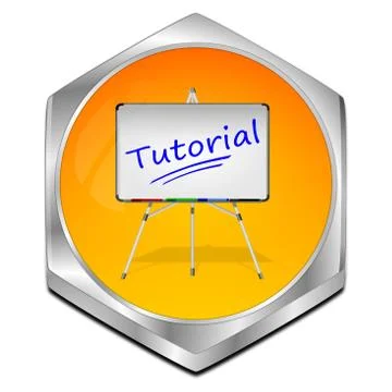 Tutorial Button - 3D illustration Stock Illustration