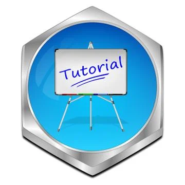 Tutorial Button - 3D illustration Stock Illustration