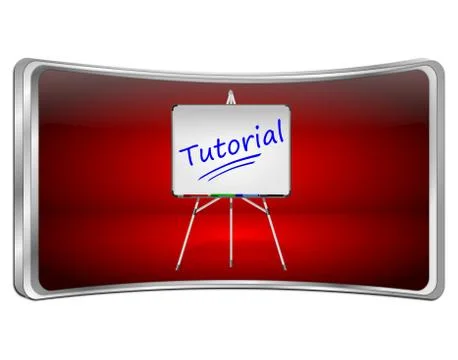 Tutorial Button - 3D illustration Illustrazione stock