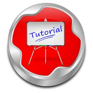 Tutorial Button - 3D illustration Stock Illustration