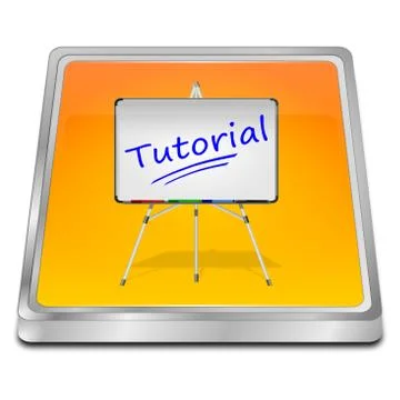 Tutorial Button - 3D illustration Stock Illustration