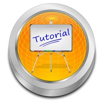 Tutorial Button - 3D illustration Stock Illustration