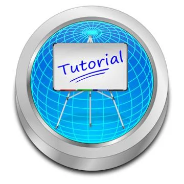 Tutorial Button - 3D illustration Illustrazione stock