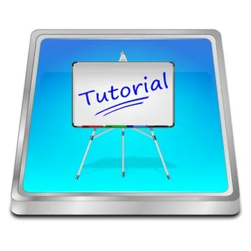 Tutorial Button - 3D illustration Stock Illustration
