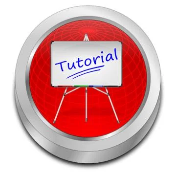 Tutorial Button - 3D illustration Stock Illustration