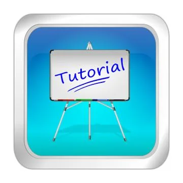 Tutorial Button - 3D illustration Stock Illustration