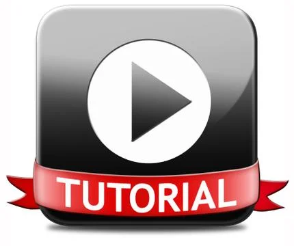 Tutorial button Stock Illustration