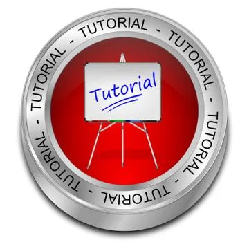 Tutorial Button Ilustração Stock