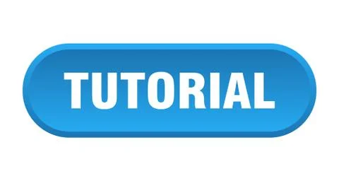 Tutorial button. tutorial rounded blue sign. tutorial Stock Illustration