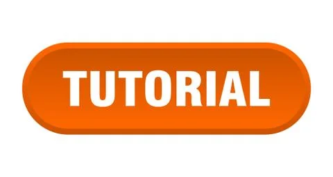 Tutorial button. tutorial rounded orange sign. tutorial Stockillustratie