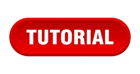 Tutorial button. tutorial rounded red sign. tutorial Illustrazione stock