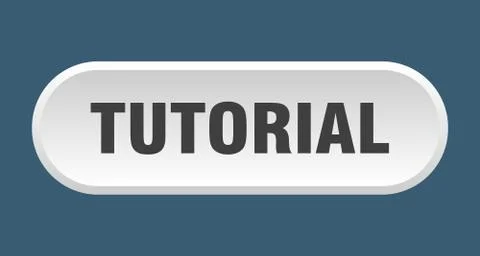 Tutorial button. tutorial rounded white sign. tutorial Stock Illustration