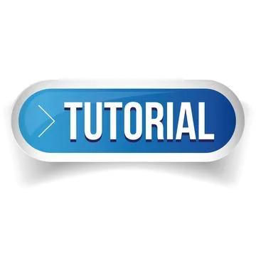 Tutorial button vector blue イラスト素材