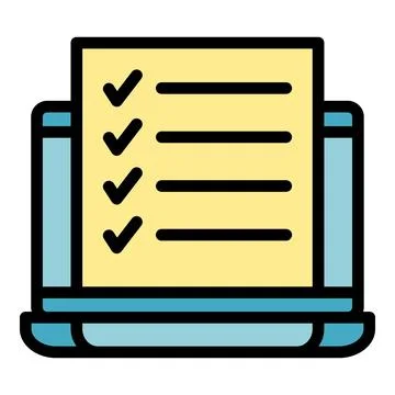 Tutorial checklist icon vector flat Stock Illustration