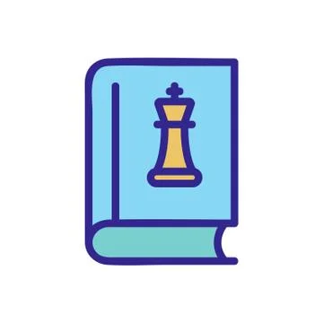 Tutorial chess icon vector outline illustration 스톡 일러스트