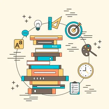 Tutorial concept Illustrazione stock