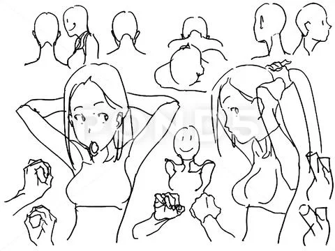 Tutorial of drawing female body. Drawing the human body, step by step