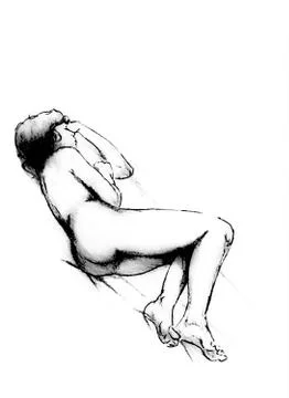 Tutorial of drawing female body. Drawing the human body, step by step lessons Stock Illustration