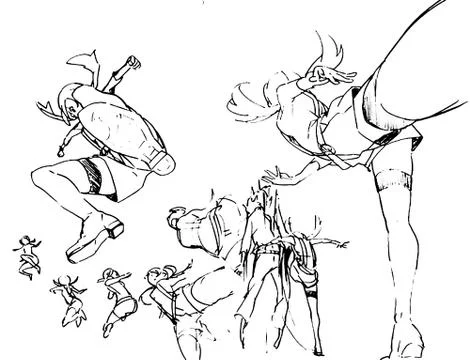 Tutorial of drawing female body. Drawing the human body, step by step lessons Stock Illustration