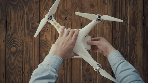 Tutorial of drone control Stock Footage 72598408