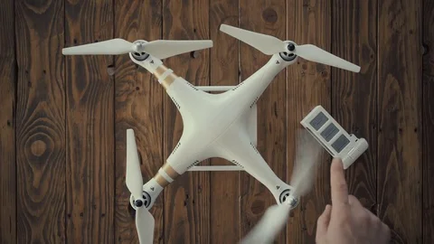 Tutorial of drone control Stock Footage 72599082