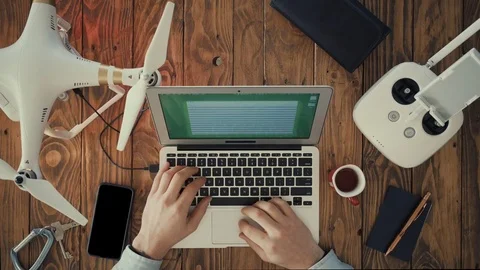 Tutorial of drone control Stock Footage 72648762