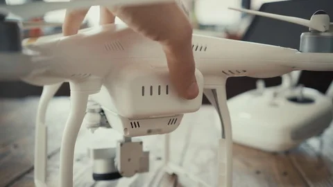 Tutorial of drone control Stock Footage 72649428