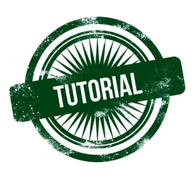 Tutorial - green grunge stamp Stock Illustration