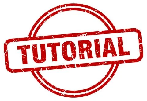 Tutorial grunge stamp Stock Illustration