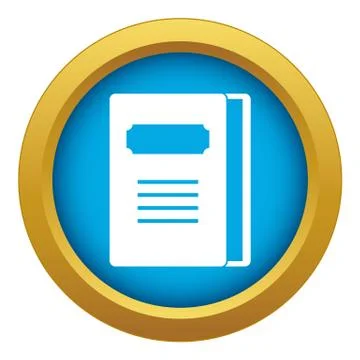 Tutorial icon blue vector isolated Illustrazione stock