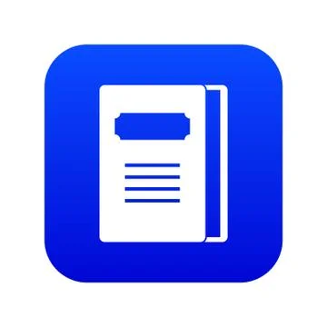 Tutorial icon digital blue Illustrazione stock