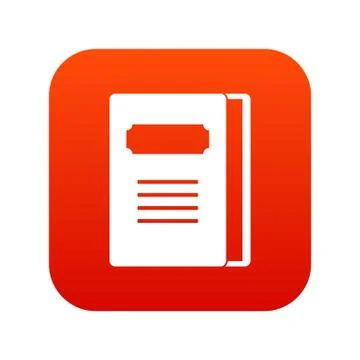 Tutorial icon digital red Stockillustratie