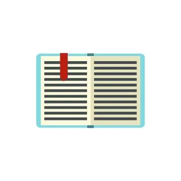 Tutorial icon, flat style Stock Illustration