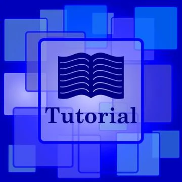 Tutorial icon. Internet button on abstract background.. Stockillustratie