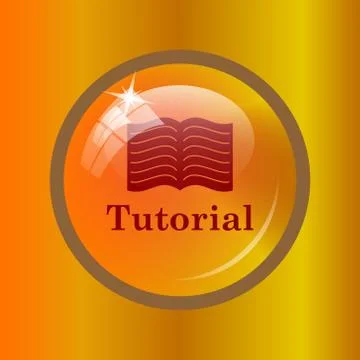 Tutorial icon. Internet button on colored background. . Stock Illustration