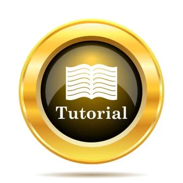 Tutorial icon. internet button on white background.. Ilustração Stock