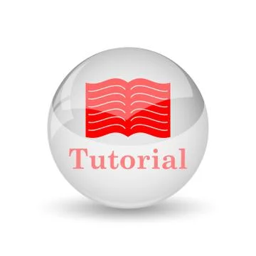 Tutorial icon. internet button on white background.. Stock Illustration