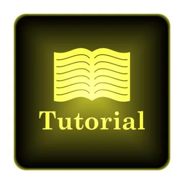 Tutorial icon. internet button on white background.. Illustrazione stock
